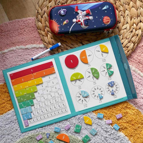 Magnesuś– książka edukacyjna system krążków ułamkowych