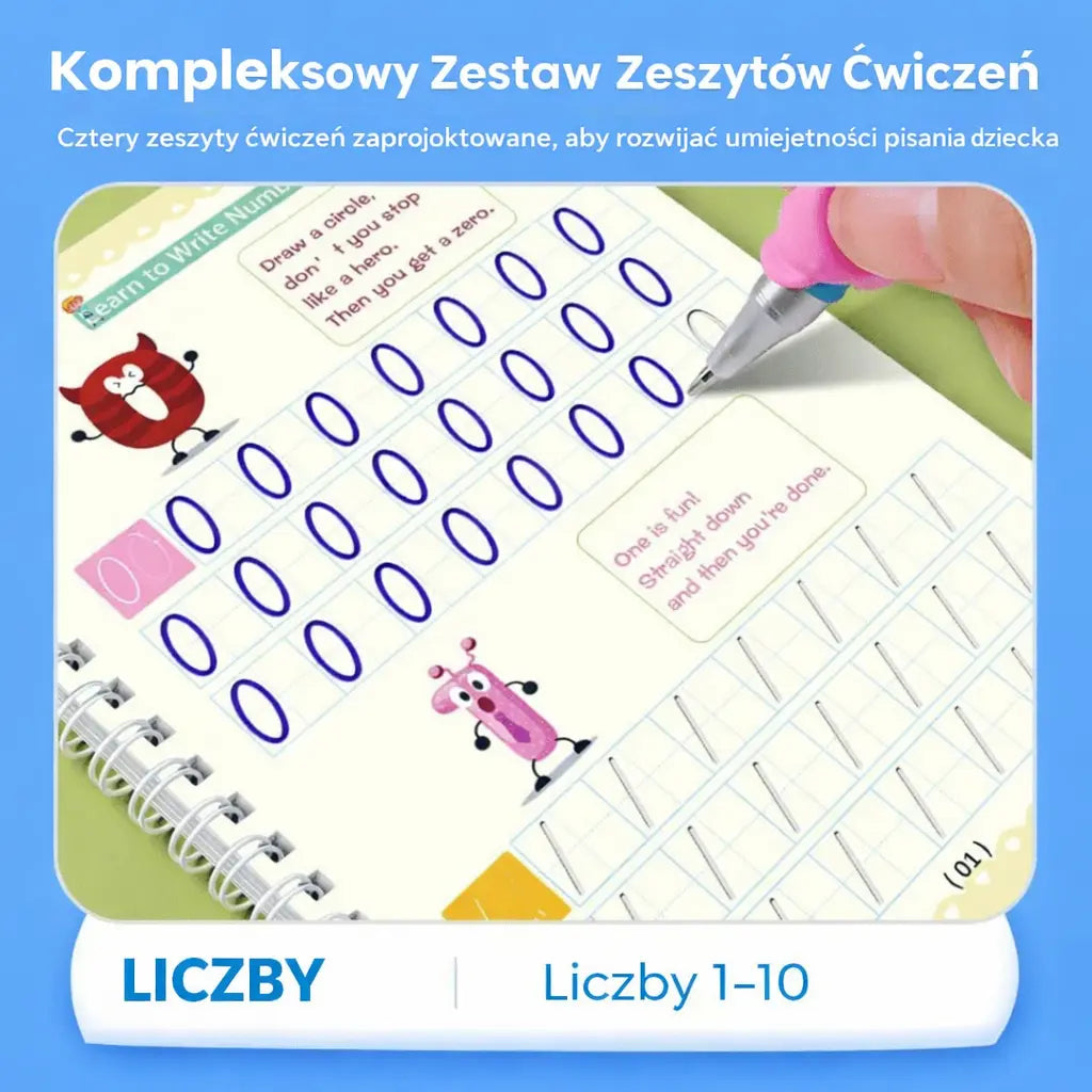 Pisuś – Zestaw 4 książeczek do nauki pisania