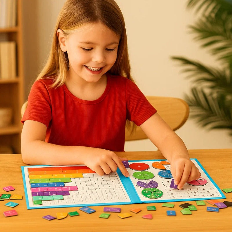 Magnesuś– książka edukacyjna system krążków ułamkowych